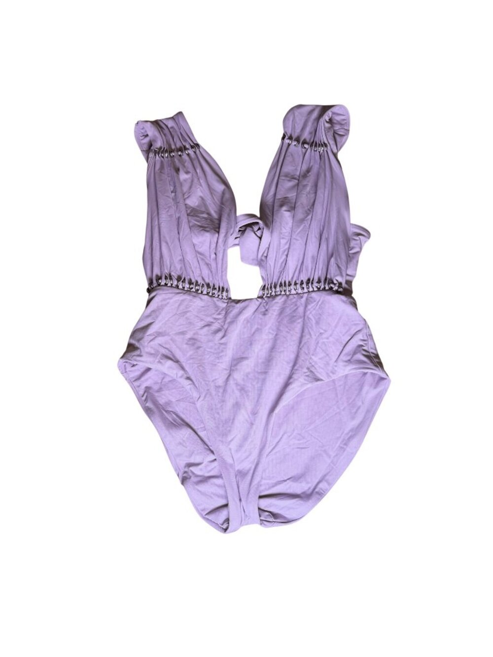 Becca by Rebecca Virtue Womens Reconnect Plunge One-Piece Swimsuit Purple Size S